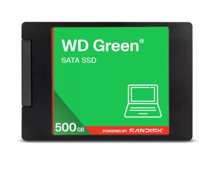 SSD|WESTERN DIGITAL|Green|500GB|3D NAND|Read speed 545 MBytes/sec|2,5"|MTBF 2000000 hours|WDS500G5G0A