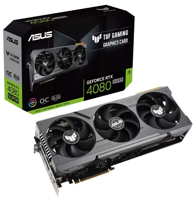 Graphics Card|ASUS|NVIDIA GeForce RTX 4080 SUPER|16 GB|GDDR6X|256 bit|PCIE 4.0 16x|2xHDMI|3xDisplayPort|TUF-RTX4080S-O16G-GAMING