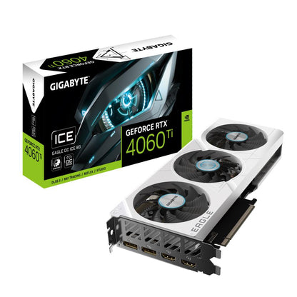 Graphics Card|GIGABYTE|NVIDIA GeForce RTX 4060 Ti|8 GB|GDDR6|128 bit|PCIE 4.0 16x|GPU 2550 MHz|2xHDMI|2xDisplayPort|GV-N406TEAGLEOCICE-8GD