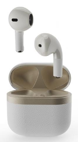 HEADSET BLUETOOTH/WHITE/GOLD TWS-02-W GEMBIRD