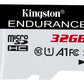 Kingston | Endurance | SDCE/32GB | 32 GB | Micro SDHC | Flash memory class 10