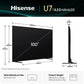 TV Set|HISENSE|100 "|4K Ultra HD|3840 x 2160 pixels|Flat|16:9|ULED|100U7Q
