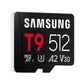 Samsung microSDXC UHS-I Card | T9 | 512 GB | microSD | Flash memory class U3, V30, A2