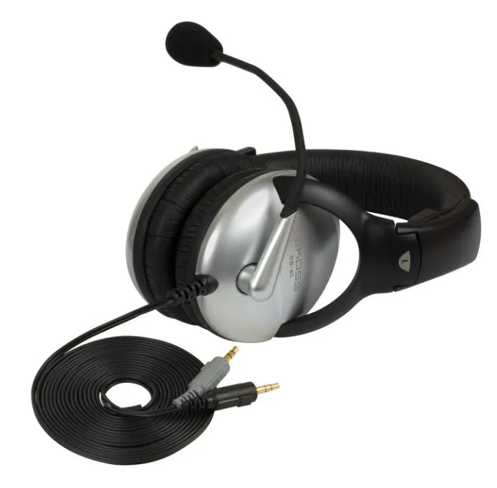 Koss | Headphones | SB45 | Wired | On-Ear | Microphone | Silver/Black | Noise canceling