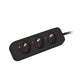Lanberg Cable Power Strip, 3X French Outlets Quality-Grade Copper, 3 m | PS0-03E-0300-BK