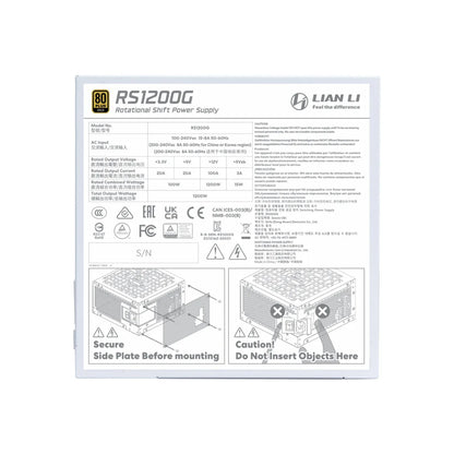 Power Supply|LIAN LI|ATX|PC|100 - 240 V|1200 W|G9P.RS1200G.WH00.EU
