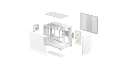 Deepcool Case | CG330 3F WH | White | Micro ATX | Power supply included No