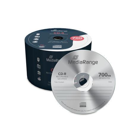 CD-R MEDIA 700MB 52X 50-PACK/MR207 MEDIARANGE