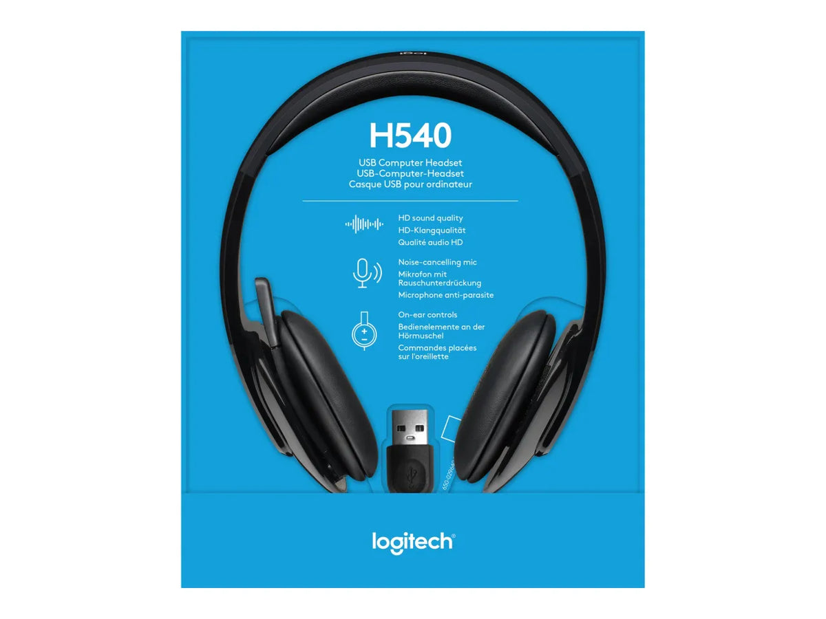 Logitech | Headset | H540 | Built-in microphone | USB Type-A | Black