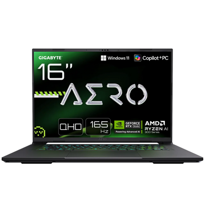 Gigabyte AERO X16 Gaming 1VH | Space Gray | 16 " | IPS | WQXGA | IPS pixels | 165 Hz | Anti-glare | AMD Ryzen Al 7 | 350 | 16 GB | SO-DIMM DDR5 | Solid-state drive capacity 1000 GB | NVIDIA GeForce RTX 5060 | GDDR7 | 8 GB | Windows 11 Home | 802.11ax...