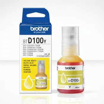 BROTHER BTD100Y YELLOW INK BOTTLE - 5,000 PAGES