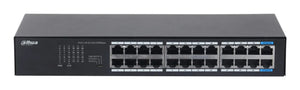 Switch|DAHUA|DH-S3024-24GT|Switch type Unmanaged|Switch layer L2|Rack mounting Yes|Stackable Yes|Form factor Desktop/Wall-Mounting|24xRJ-45 ports|RJ-45 Ports Type Gigabit Ethernet (10/100/1000)|24xGigabit Ethernet (copper) ports quantity|S3024-24GT