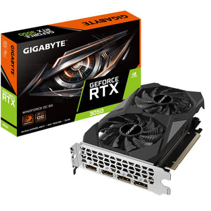 Graphics Card|GIGABYTE|NVIDIA GeForce RTX 3050|6 GB|GDDR6|96 bit|PCIE 4.0 16x|Memory 14000 MHz|GPU 1477 MHz|Dual Slot Fansink|2xHDMI|2xDisplayPort|GV-GV-N3050WF2OC-6GD_1.0