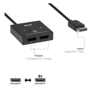 VIDEO SWITCH DP 2IN-1/CSV-1009 CLUB3D