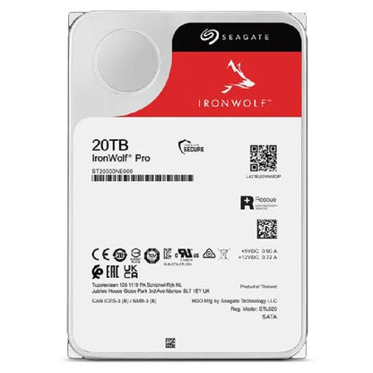 HDD|SEAGATE|IronWolf Pro|20TB|SATA|256 MB|7200 rpm|3,5"|ST20000NT001