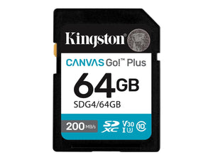 Kingston | Canvas Go! Plus | 64 GB | SD | Flash memory class Class 10, UHS-I, U3, V30