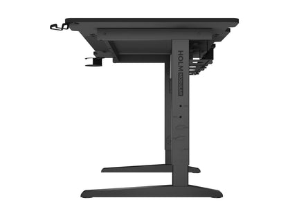 Genesis | Modular Gaming Desk | Holm 140 RGB | Anthracite Black