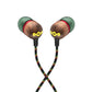 Marley Wired Earbuds | Smile Jamaica | Built-in microphone | USB Type-C | Rasta