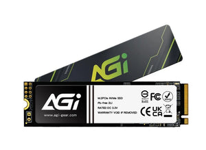 SSD|AGI|600xTBW rating|MTBF 1600000 h|Read speed 4700 MB/s|Write speed 2800 MB/s|NVMe Yes|PCI Express 4.0|M.2|1000 GB|AGI1T0G43AI818-CB
