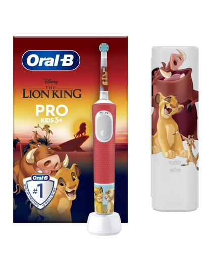 Oral-B | Electric Toothbrush | Vitality PRO Kids 3+ Lion King | Rechargeable | For children | Number of brush heads included 1 | Number of teeth brushing modes 2