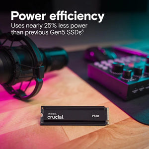 SSD|CRUCIAL|P510|2TB|M.2|PCIe Gen5|NVMe|TLC|Write speed 8700 MBytes/sec|Read speed 10000 MBytes/sec|TBW 1200 TB|CT2000P510SSD5