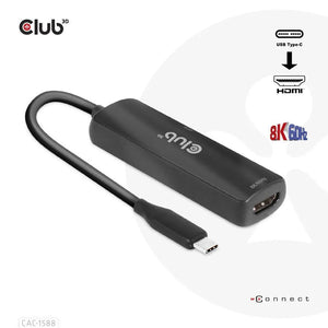I/O ADAPTER USB-C TO HDMI/M/F CAC-1588 CLUB3D