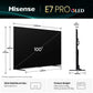 TV Set|HISENSE|100 "|4K Ultra HD|3840 x 2160 pixels|Flat|16:9|QLED|100E7QPRO