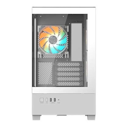Case|GIGABYTE|GB-C201PI|MidiTower|Case product features Rackmountable/Accessory/Transparent panel|Not included|MicroATX|MiniITX|Colour White|GB-C201PI