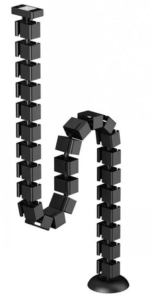 NEOMOUNTS CABLE SPINE ORGANIZER FOR SIT/STAND DESK FRAMES, MAGNET MOUNTED, BLACK