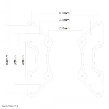 NEWSTAR VESA CONVERSION PLATE - VESA 200X200 TO 400X200, 400X400 - BLACK