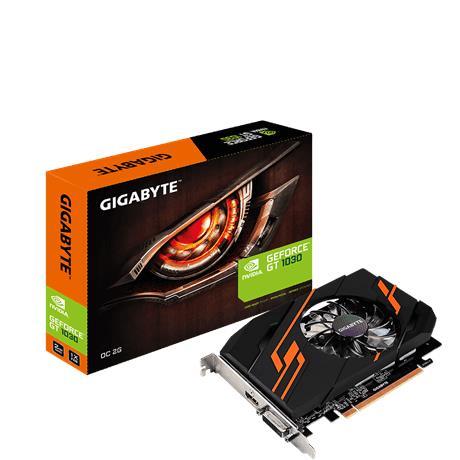 Graphics Card|GIGABYTE|NVIDIA GeForce GT 1030|2 GB|64 bit|PCIE 3.0 16x|GDDR5|Memory 6008 MHz|GPU 1265 MHz|Single Slot Fansink|GV-N1030OC-2GI