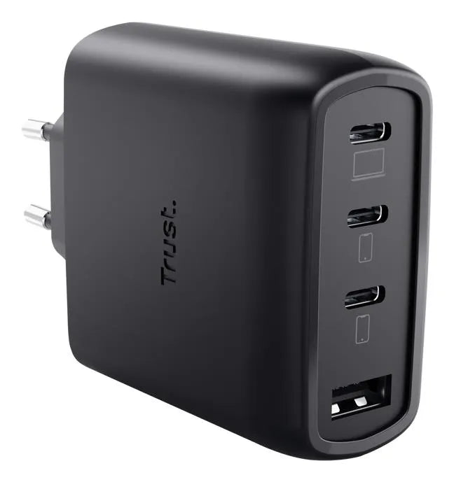 MOBILE CHARGER WALL MAXO 65W/4-PORT GAN BLACK 26067 TRUST