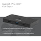VIDEO SWITCH KVM USB-C TO HDMI/DUAL CSV-2512 CLUB3D