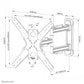 NEOMOUNTS SELECT SCREEN WALL MOUNT (FULL MOTION, 3 PIVOTS, VESA 400X400)