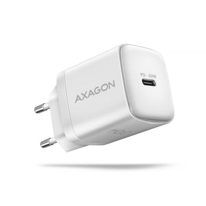 MOBILE CHARGER WALL USB-C 30W/1PORT WHITE ACU-PD30W AXAGON