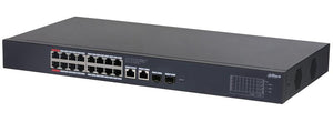 Switch|DAHUA|Desktop/pedestal|Rack|16x10Base-T / 100Base-TX / 1000Base-T|2xSFP|PoE ports 16|CS4220-16GT-240