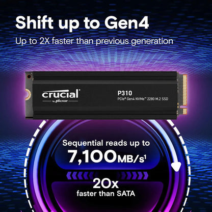 SSD|CRUCIAL|P310|2TB|M.2|PCIe Gen4|NVMe|3D NAND|Write speed 6000 MBytes/sec|Read speed 7100 MBytes/sec|TBW 440 TB|CT2000P310SSD5