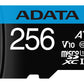 ADATA 256GB Micro SDXC V10 100MB/s + ad.
