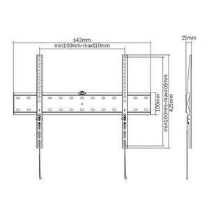 TV SET ACC WALL MOUNT 37-70"/WM-70F-01 GEMBIRD