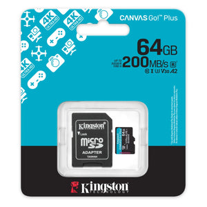 Kingston | Canvas Go! Plus | 64 GB | SD | Flash memory class Class 10, UHS-I, U3, V30, A2