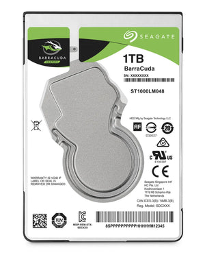 HDD|SEAGATE|Barracuda|1TB|SATA 3.0|128 MB|5400 rpm|2,5"|Thickness 7mm|ST1000LM048