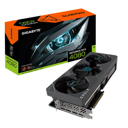 Graphics Card|GIGABYTE|NVIDIA GeForce RTX 4080|16 GB|GDDR6X|256 bit|PCIE 4.0 16x|GPU 2520 MHz|1xHDMI|3xDisplayPort|GV-N4080EAGLEOC-16GD