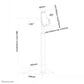 NEWSTAR TABLET FLOOR STAND (FITS MOST 7,9-10,5" TABLETS) 1 KG SILVER