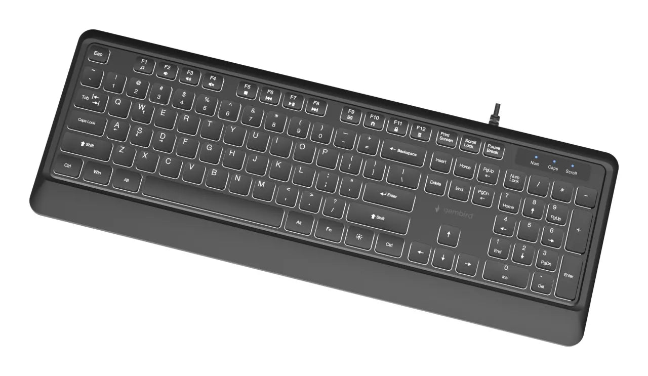 KEYBOARD MULTIMEDIA USB ENG/BLACK KB-UML-04 GEMBIRD
