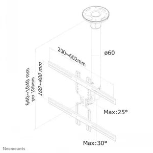 NEWSTAR FLAT SCREEN CEILING MOUNT (HEIGHT: 64-105 CM) 32-60" BLACK