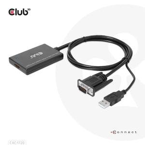 I/O ADAPTER VGA TO HDMI+USB/0.6M M/F CAC-1720 CLUB3D
