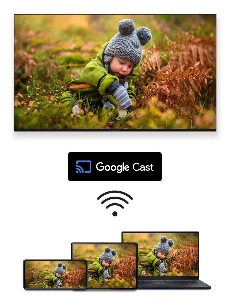 TV Set|THOMSON|43"|4K/Smart|QLED|3840x2160|Google TV|White|43UG4S14W