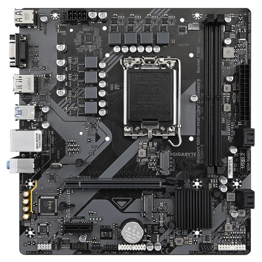 Mainboard|GIGABYTE|Intel B760 Express|LGA1700|Micro-ATX|Memory DDR5|Memory slots 2|B760ME1.0