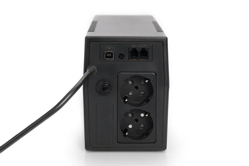Digitus | Line-Interactive UPS | Line-Interactive UPS DN-170063, 600VA, 360W, 1x 12V/7Ah battery, 2x CEE 7/7 outlet, 2x RJ-11, 1x USB 2.0 type B, LED, Simulated Sine Wave, 298x101x142mm, 4.35kg | 600 VA | 360 W