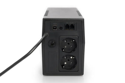 Digitus | Line-Interactive UPS | Line-Interactive UPS DN-170063, 600VA, 360W, 1x 12V/7Ah battery, 2x CEE 7/7 outlet, 2x RJ-11, 1x USB 2.0 type B, LED, Simulated Sine Wave, 298x101x142mm, 4.35kg | 600 VA | 360 W